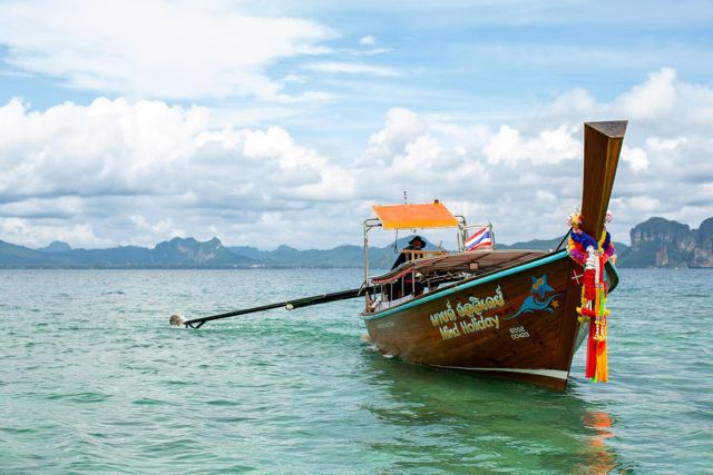 Longtail boat tour among the limestone islands of Krabi
